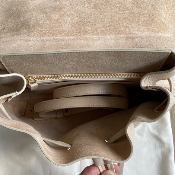 Mansur Gavriel Cream Leather Crossbody or Tote bag